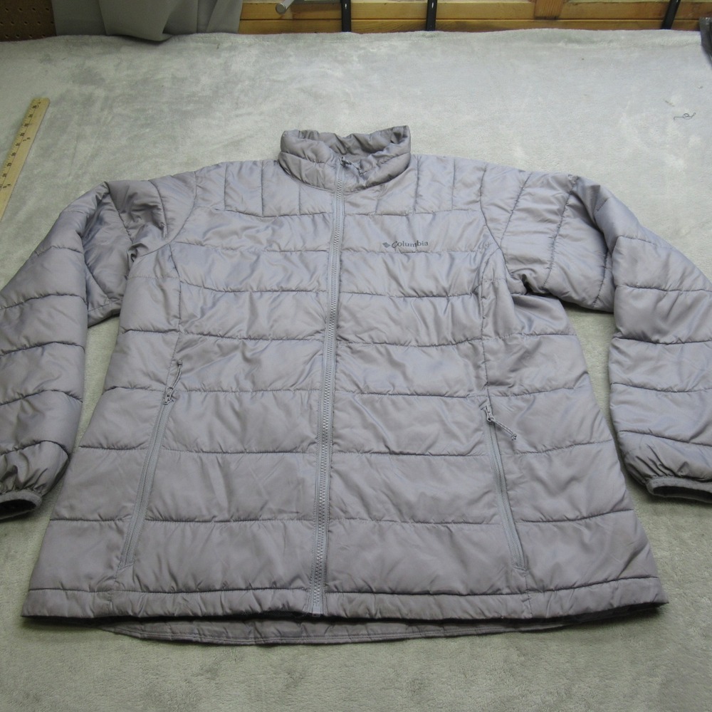 Columbia Jacket Womens XL Purple Interchange Omni Heat‎ Insulated Quilted Puffer